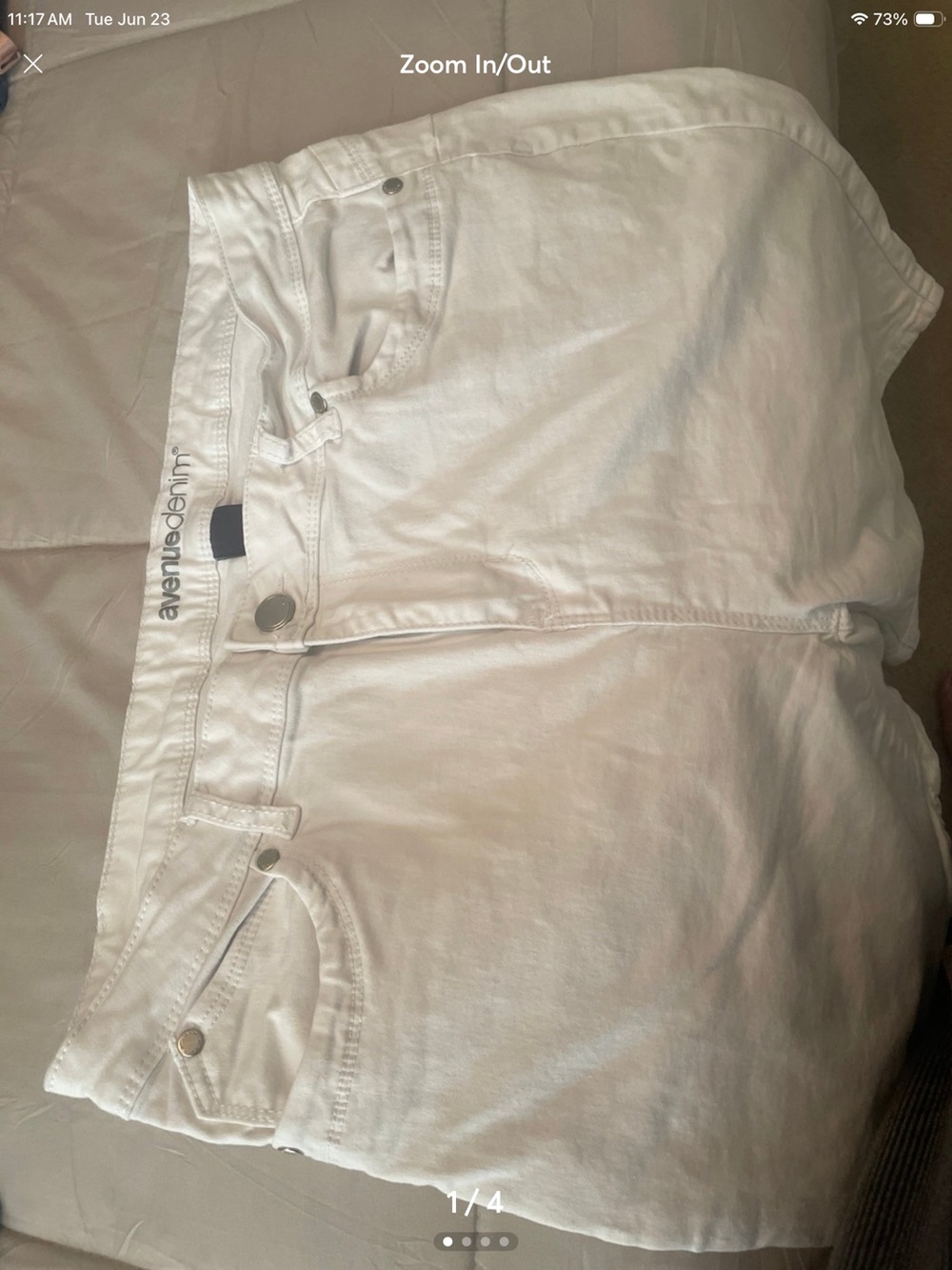 Avenue White Women's Denim Bermuda Shorts Sz 16W